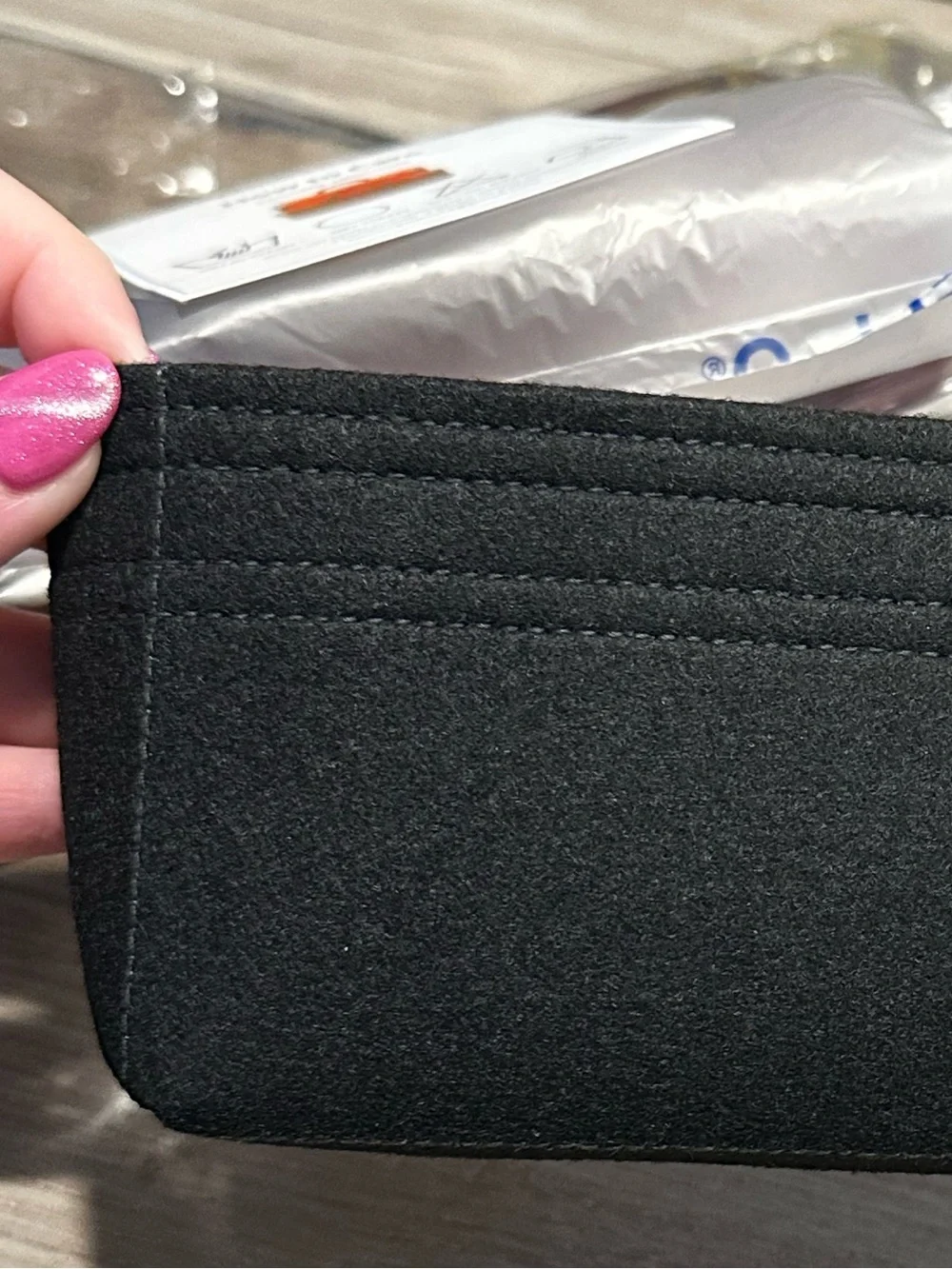 Samorga 1.2mm Black Felt Insert for the Chanel Wallet on Chain (WOC) Black - Picture 4 of 5